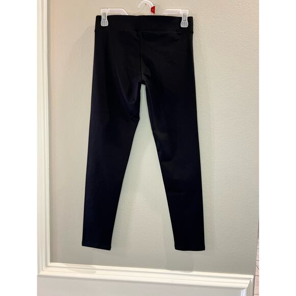 BCBGeneration Black Cropped Nylon Wide Band Leggings Sz XS - Picture 2 of 4